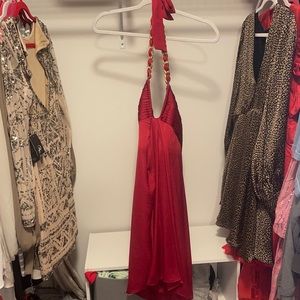 BCBG Maxazria Red satin dress